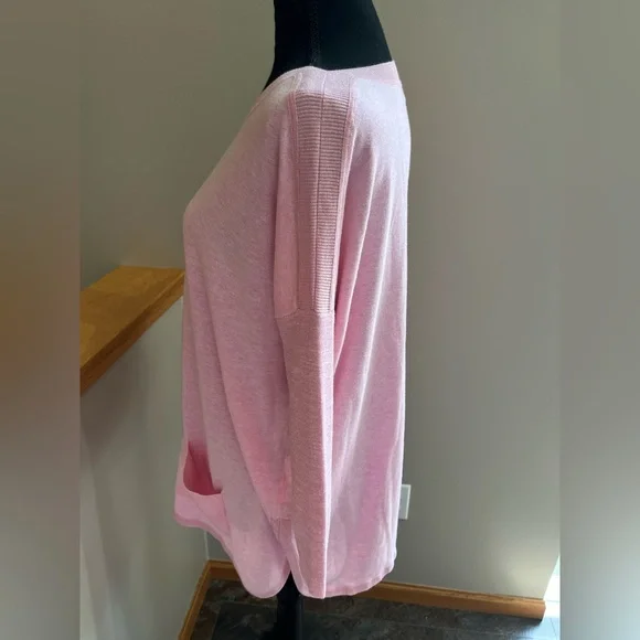 New Lilly Pulitzer pink Cobo oversized cool max light weight twee sweater. XXS - Picture 5 of 14